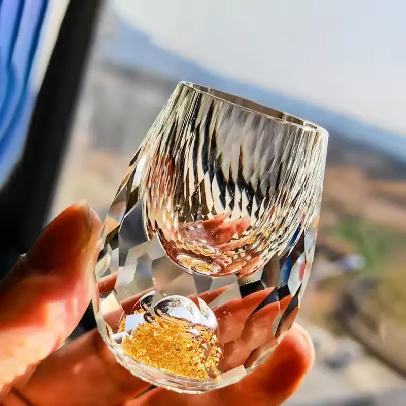 Kin Glas mit Goldakzent · 1+1 gratis